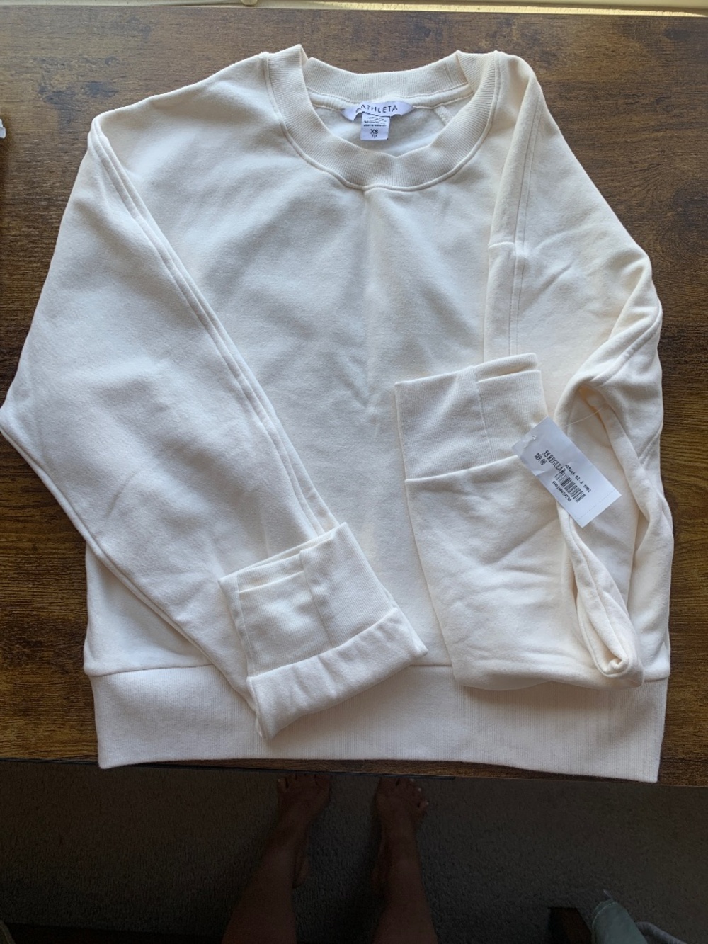 Cream or Off-white Athleta Sweater NWT